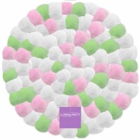 Holiday Home™ Pom Pom Trivet - Green/Pink/White Perspective: Main