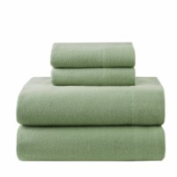 HD Designs Flannel Sheet Set - Solid Green Perspective: Main