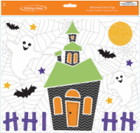Holiday Home® Ghost & House Hallowen Window Gel Cling