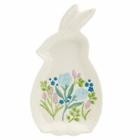 Holiday Home® Easter Blue Bunny Ceramic Bunny Tray Perspective: Main