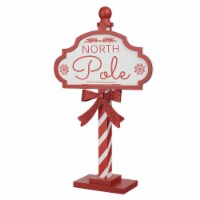 Holiday Home North Pole Tabletop Sign Christmas Décor Perspective: Main