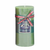 HD Designs Three Layer Wax Pillar Candle - Green