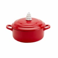Holiday Home Red Tree Casserole Dish with Lid Perspective: Main