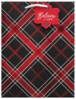 Holiday Home Graces Plaid Cub Christmas Gift Bag