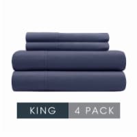 HD Designs 300 Thread Count Sheet Set King - 4 Pack Dark Blue Perspective: Main