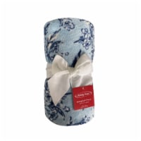 Holiday Home® Rolled Christmas Throw Blanket - Floral Sprigs