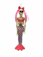 Holiday Home 16" Hanging Pink Mermaid Skeleton Halloween Decor Perspective: Main