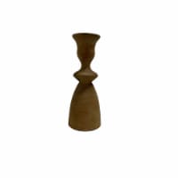 HD Designs Metal Wood Taper Candle Holder Sm - Natural Perspective: Main