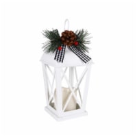 Holiday Home 11" Christmas LED Lantern Holiday Decor - White