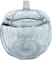 Holiday Home Clear Glass Pumpkin Jar Perspective: Main