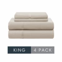 Modavari 500 Thread Count Egyptian Cotton King Sheet Set - Tan Perspective: Main