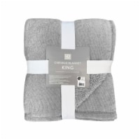 HD Designs Chenille Sherpa Blanket - Gray Perspective: Main