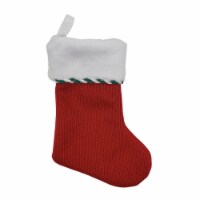 Holiday Home Mini Stocking Red Knit Blank Christmas Décor