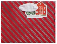 Holiday Home Red & SIlver Stripe Holiday Gift Bag Perspective: Main