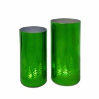 Holiday Home Christmas LED Glass Candle Holder Holiday Decor - Green