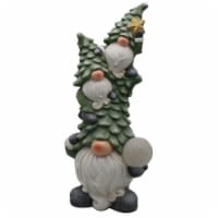 Holiday Home 20.9 Inch LED Triple Stacked Christmas Tree Gnomes Perspective: Main