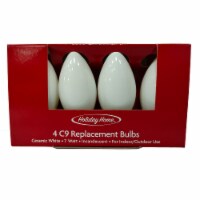 Holiday Home C9 Replacement Bulbs White 4 pk Christmas Decorations Perspective: Main