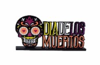 Holiday Home Dia De Los Muertos Black Skull Tabletop Décor Perspective: Main