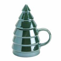 Holiday Home Green Iridescent Plain Tree Mug With Lid Perspective: Main