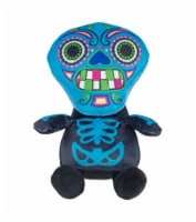 Holiday Home Halloween Day of the Dead Blue Skeleton Plush Perspective: Main
