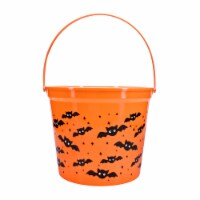 Holiday Home Bats Jumbo Orange Halloween Treat Bucket