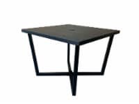 HD Designs Outdoors Oakley Wood Grain Look Metal Top Dining Table Perspective: Main
