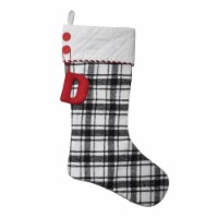 Holiday Home Plaid Monogram D Christmas Stocking Holiday Decoration