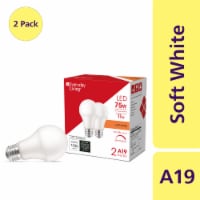 Everyday Living® 11-Watt (75-Watt) A19 LED Dimmable Light Bulb - Soft White (2700K) Perspective: Main