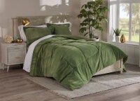 HD Designs Microplush Comforter Set F/Q- Green Perspective: Main