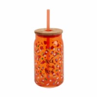 Holiday Home Halloween Decal Tumbler - Orange Perspective: Main