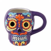 Holiday Home® Day of the Day Figural Skull Mug - Purple Perspective: Main