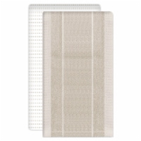 Dash of That Stripe Waffle & Dual Purpose Kitchen Towel Set - Sand Brown Perspective: Main