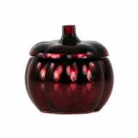 Holiday Home Glass Pumpkin Candle - Burgundy Perspective: Main