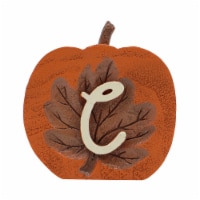Holiday Home Monogram C Wooden Pumpkin Thanksgiving Fall Décor Perspective: Main