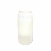 HD 12oz Iridescent Tall Cylinder Glass Candle White Perspective: Main