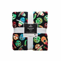 Holiday Home Dia de los Muertos Guitars Microplush Throw Blanket Perspective: Main
