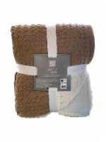 HD Waffle Sherpa Throw TAN Perspective: Main