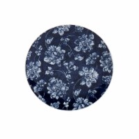 Dash of That Chrysalis Blue Floral Appetizer Plate Perspective: Main
