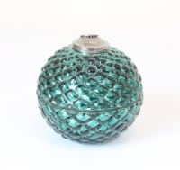 Holiday Home Pine Cone Glass Ornament Candle - Green