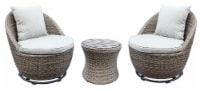 HD Designs Outdoors Patio Furniture Wicker Swivel Patio Set Perspective: Main