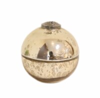 Holiday Home Mercury Glass Ornament Candle - Gold