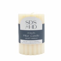 SDS for HD Designs 4" Candle Pillar Loose Rib Ivory Perspective: Main