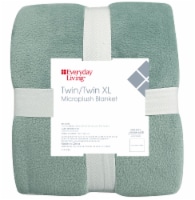 Everyday Living® Microplush Blanket - Green Perspective: Main