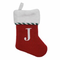 Holiday Home Mini Stocking Red Knit J Christmas Décor Perspective: Main