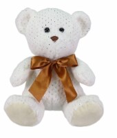 Holiday Home Glitter Christmas White Bear Plush