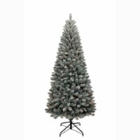 Holiday Home 7' Princeton Flocked Fir Christmas Decor - Clear Lights Perspective: Main
