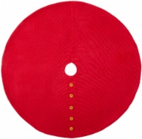Holiday Home 48" Knit Christmas Tree Skirt Holiday Décor - Red