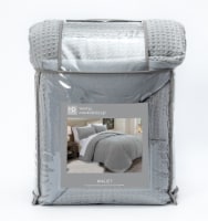 HD Designs® 3 Piece Waffle Comforter Set - Gray Perspective: Main