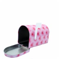 Holiday Home Valentine's® Tin Mailbox - Pink Hearts Perspective: Main