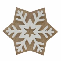 Holiday Home Wooden Snowflake Decoration Christmas Décor Perspective: Main
